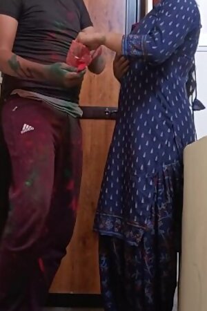 Hot Indian Desi Village Bhabhi was Celebrate Holi Fastival with Dever on Clear Hindi Audio