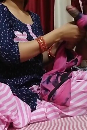 Indian Hot Slut Wife Fucked by Husband's Shop Servant at her Home, Taboo Affair with Stepaunt