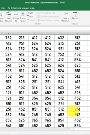 Freeze Panes and Split Window in Excel