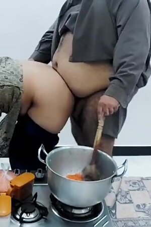Pakistani Village Wife has Anal Sex in Kitchen while she is Cooking with Clear Hindi Audio