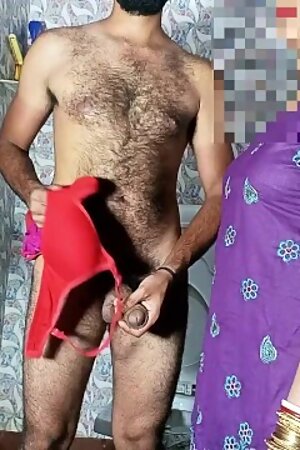 Stepsons Masturbate with Stepmom Bra-panty