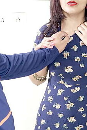 Husband apart her wife Priya gown to saw her sexy body and fuck her ass hard in Hindi audio