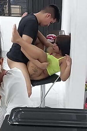 beautiful hot stepsister gets a delicious fuck in the kitchen!