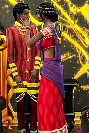 Indian stepmom and stepdad prepare their virgin stepson before the wedding by having threesome sex to lose his virginity in a hotel room