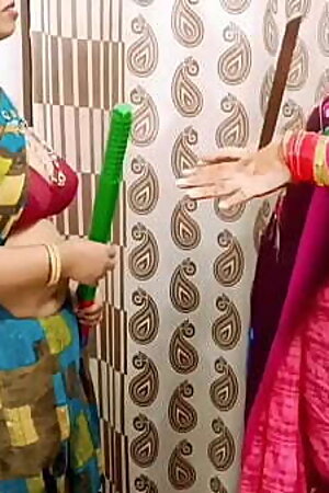 xxx Indian threesome sex with desi wife and Indian maid