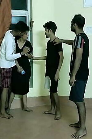 Desi cute girl fucked by three boys at boyfriend home!! Hot xxx