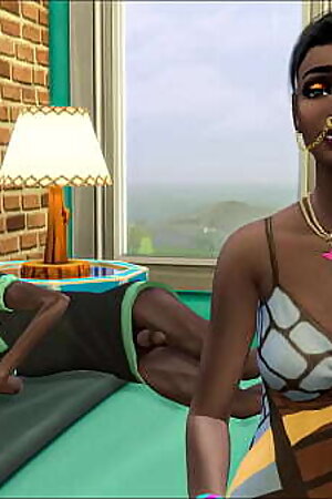 Indian step-mother found her sick stepson naked in bed after masturbating and decided to suck his dick to make him happy