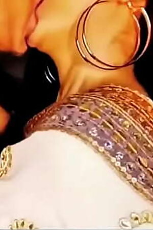 Indian Wife in White Saree, Sleeveless Blouse with Big earrings kiss her husband in passion ( Hindi Non Veg Jokes )