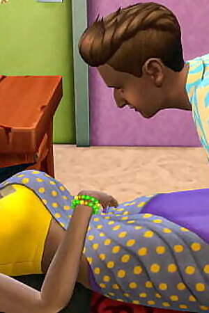 step Son enters the room in the middle of the day while she is taking a nap to have sex with her and make her pregnant - Indian