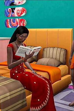 Indian step Brother had to share the same bed with his sister because of the guests