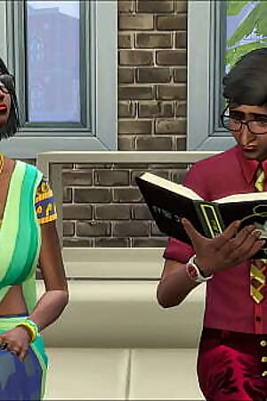 step Sister helps her brother have sex for the first time in his life so that he doesn'_t study so much - indian first time sex