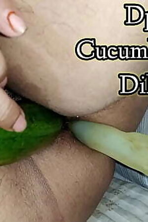Cucumber and Dildo best for double penetration in ass and pussy research of bbw chubby hot indian wife in clear hindi audio