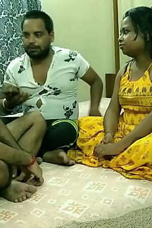 Indian hot Girlfriend shared with desi friend for money:: With Hindi audio