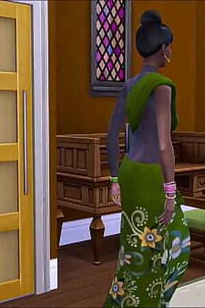 Indian step Mom catches her virgin step son masturbating watching a porn movie and decided to help him to see what it'_s like to have sex with a real woman for the first time