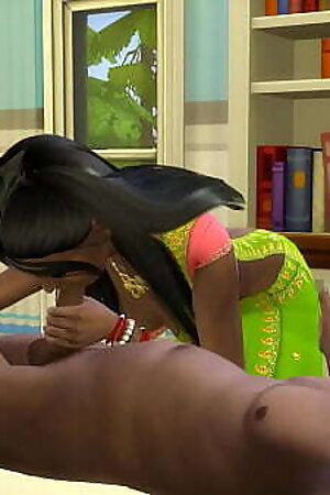 indian stepdaughter helps her stepdad with erotic massage - indian teen