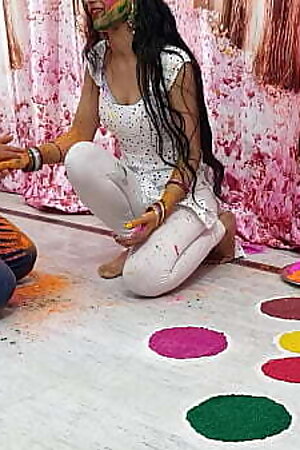 Holi special: Indian Priya had great fun with step brother on Holi occasion