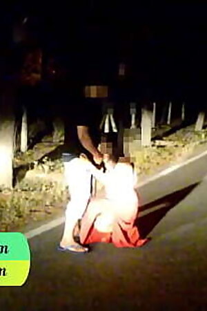 Pranya getting fucked on running road with Police Sirens behind